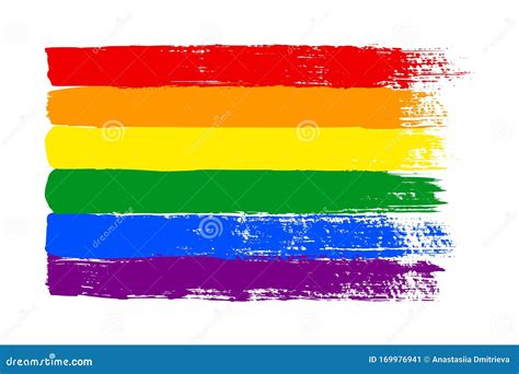 grunge lgbt pride flag abstract rainbow flag texture hand drawn with a ink stock vector