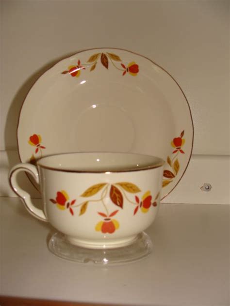 Hall Jewel Tea Autumn Leaf Cup And Saucer Jewel Tea Dishes Autumn