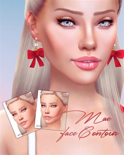 Mae Face Contour By Katverse Face Contouring Sims 4 Cc Skin Makeup Cc