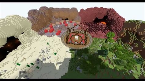 Minecraft Mapa Pvp Arena 4 Biomas Youtube