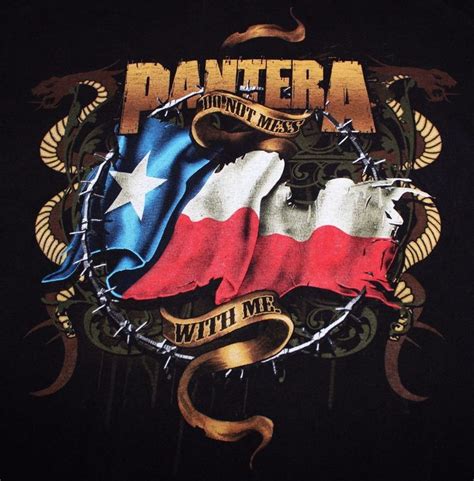 Pantera Dont Mess With Me Snakes Texas Flag T Shirt Band Dimebag