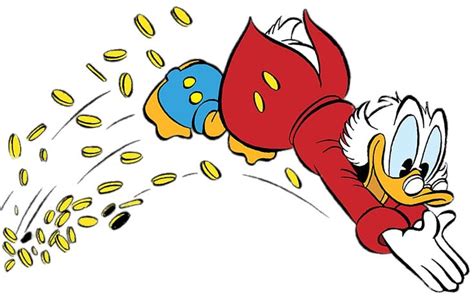Check Out This Transparent Ducktales Scrooge Mcduck Diving Into Money