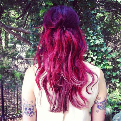 Purplered Ombré Hair Cute Hair Colors Red Ombre Hair Dyed Hair