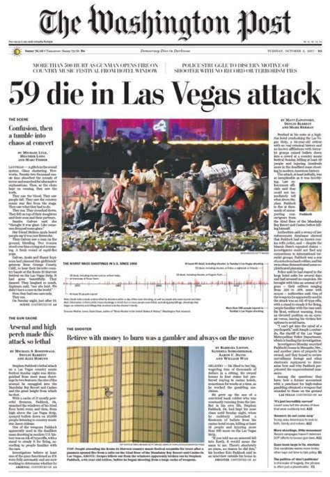 How Newspapers Across The Us Reported The Las Vegas Shootings That