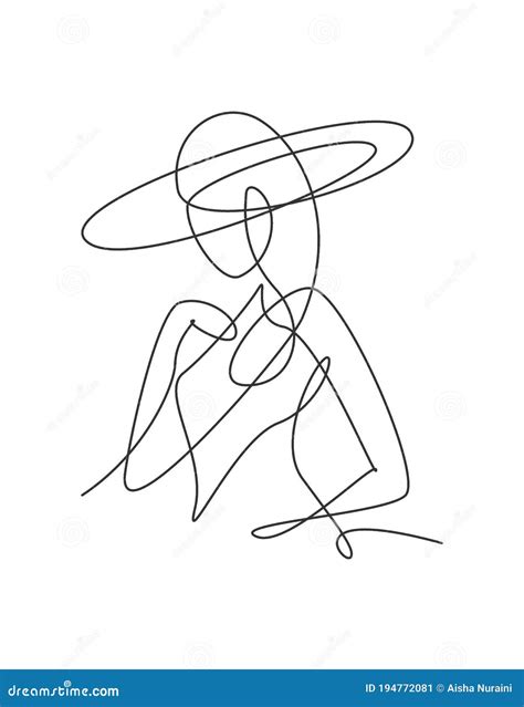 One Single Line Drawing Of Minimalist Beauty Abstract Body Woman Face