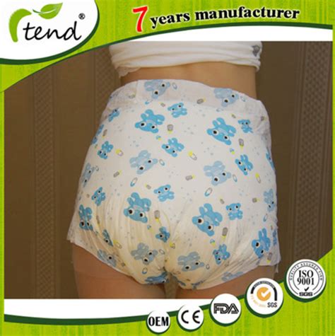 China Abdl Oem High Absorbency Cute Design Adult Baby Diapers Factory