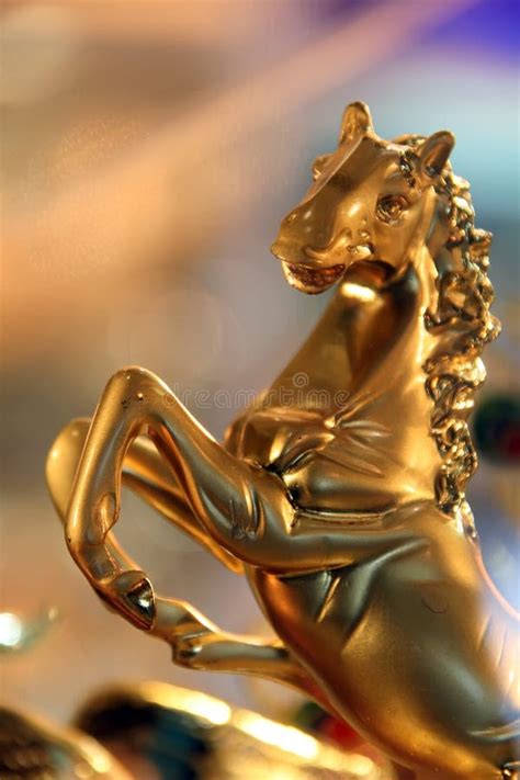 Gold Horse Sculpture Stock Image Image Of Golden Small 15885071
