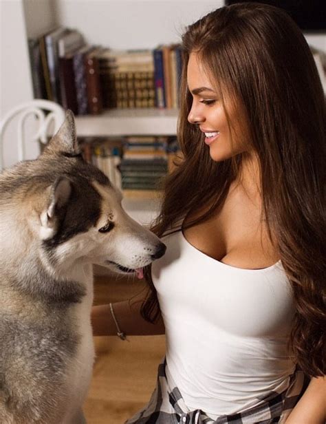 Beautiful Girls With Their Dogs Cute Animal Names