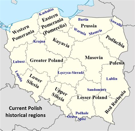 Poland Historical Regions En Polish Historical Regions Wikipedia