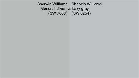 Sherwin Williams Monorail Silver Vs Lazy Gray Side By Side Comparison
