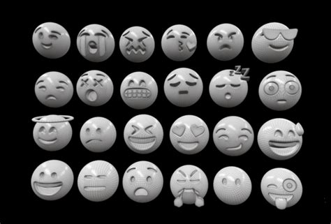 Emoji Pack 3d Model In Cartoon 3dexport