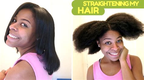Natural Hair How To Straighten Your Natural Hair Youtube