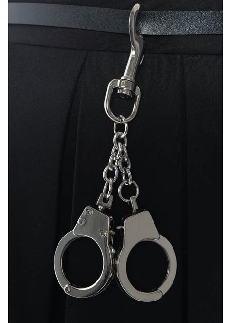 Silver Handcuff Keychain Attitude Clothing