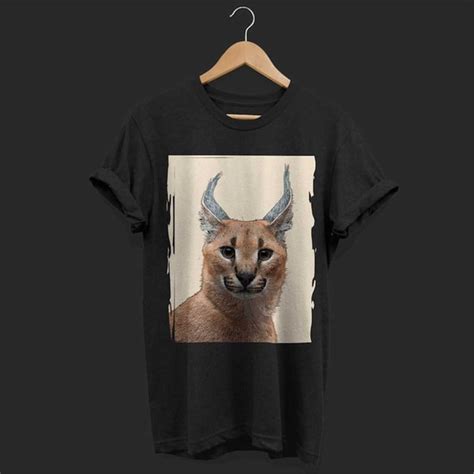 Big Floppa Meme Cat Caracal T Shirt Cool Funny Cats Caracal Inspire