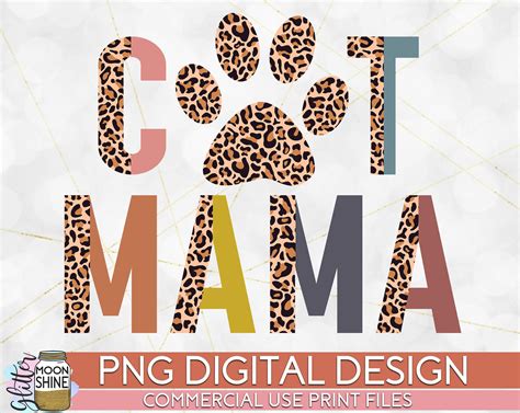 Digital Cheetah Mom Sublimation Printable Design Leopard Mama Png File For Sublimation Retro