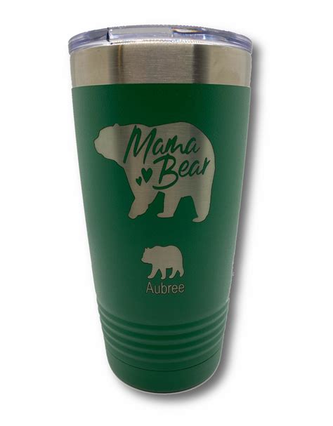 Mama Bear Tumbler Water Bottle Prairie Hills Engraving