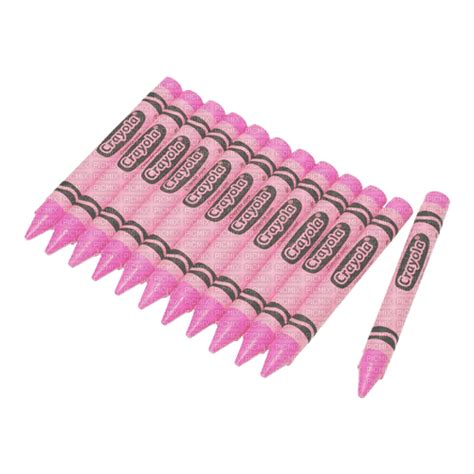 Pink Crayons Kidcore Pink Kid Crayola Crayon Free Png Picmix