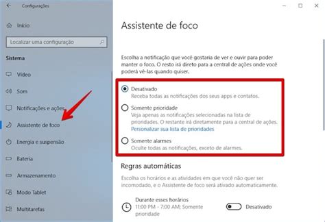 Windows 10 Função Assistente De Foco Aumenta Produtividade Do Usuário