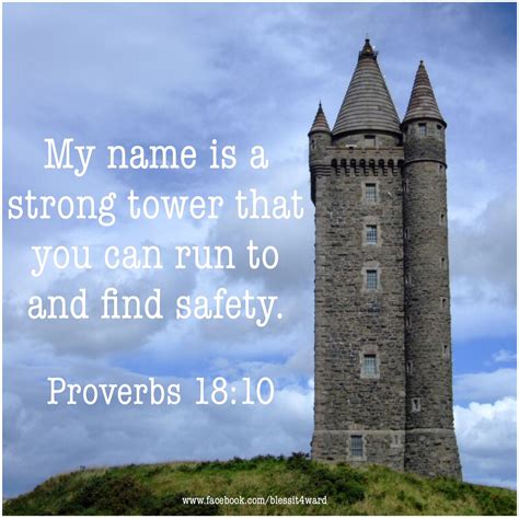 Proverbs 1810 The Name Of The Lord Is A Fortified Tower The