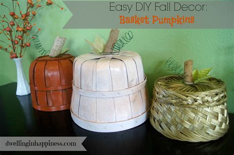 Easy Diy Fall Decor Basket Pumpkins