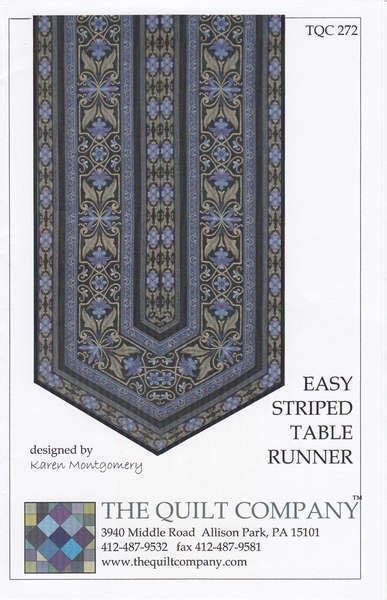 Easy Border Stripe Table Runner Quilt Pattern By Karen
