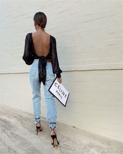Sequins And Denim Lookbook Street Chic Street Style Outfit Goals
