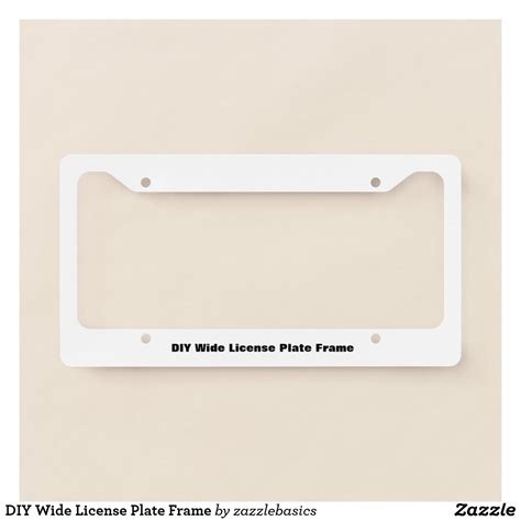 Diy Wide License Plate Frame Personalized