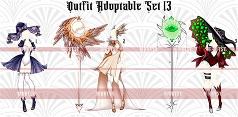 Outfit Adoptable Set 13 Closed Witches By Mariseart On Deviantart