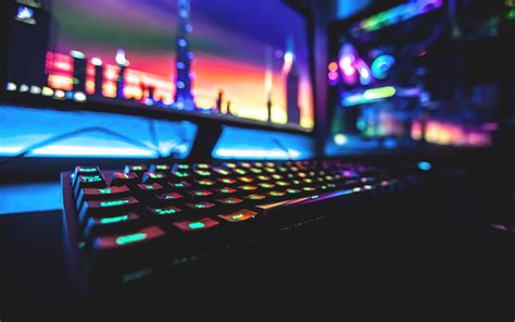 1920x1200 px Colorful computer Keyboards neon PC Gaming ...