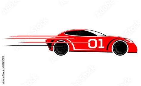 Speeding Race Car Vector Image Stock Illustration Adobe Stock