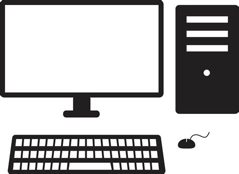 Desktop Computer Icon On White Background Computer Sign Pc Symbol