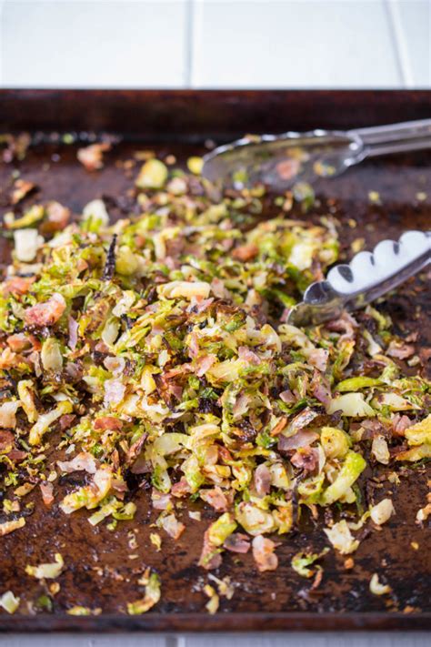 Bring a saucepan filled with water up to a boil, add a pinch of salt and add your brussels sprouts and cook them for about 2 minutes, drain and set aside. Crispy Brussels Sprouts with Pancetta