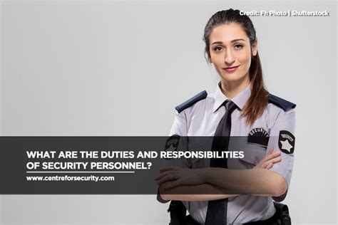 What Are The Duties And Responsibilities Of Security Personnel Centre For Security Training