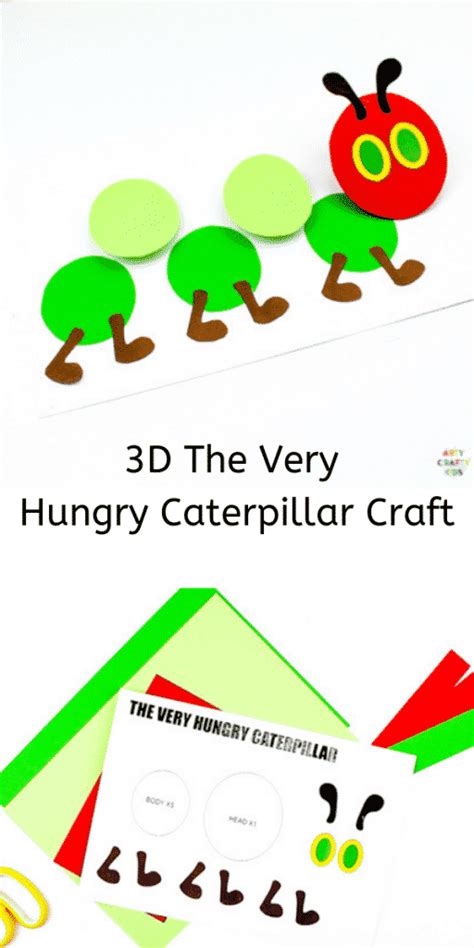Printable food diary booklets (5 day and 7 day) for pupils to fill out over the course of a week. 3d The Very Hungry Caterpillar Craft | Arty Crafty Kids