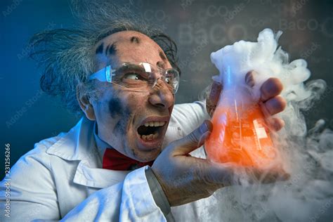 Angry Scientist With His Failed Experiment Stock Photo Adobe Stock