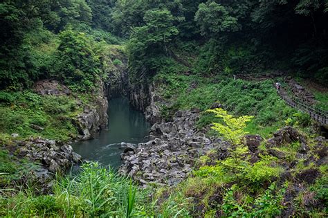 Image Japan Takachiho Gorge Cliff Nature Rivers Trees