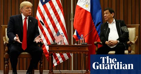 trump hails great relationship with philippines duterte us news the guardian