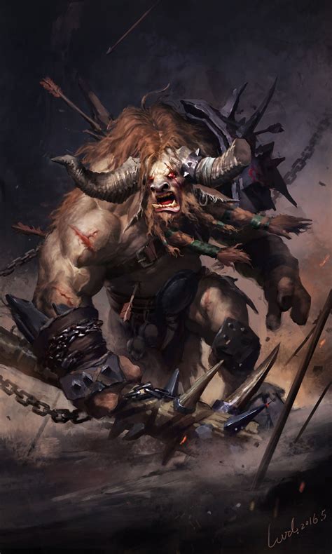 Artstation Evil Minotaur Li Wenda Warcraft Art Fantasy Monster
