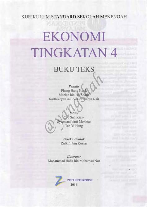 Buku Teks Ekonomi Tingkatan 4 Kssm