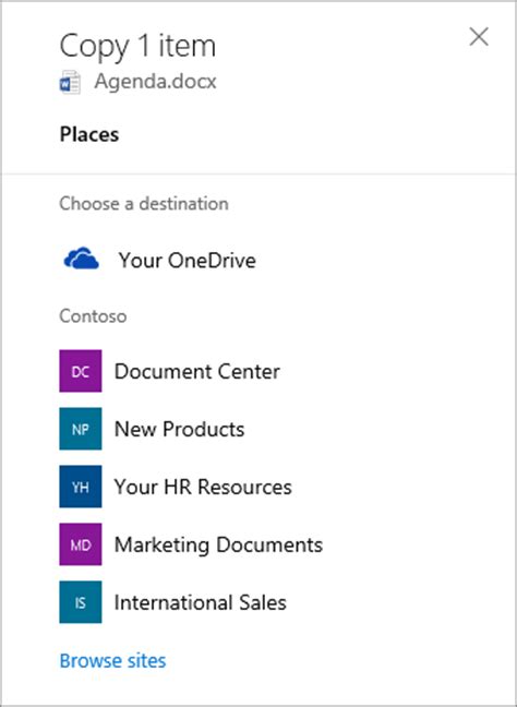 Copy Files And Folders Between Onedrive And Sharepoint Sites Office Support