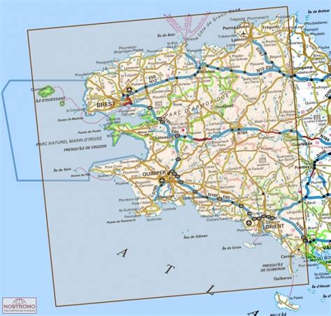 D29 FinistÈre Carte Routière Ign Nostromoweb