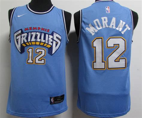 New Grizzlies 12 Ja Morant Blue City Edition Nike Swingman Jersey Cheap