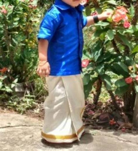 Indian Traditional Vishu Onam Dress Baby Boy Clothing Blue Etsy Australia