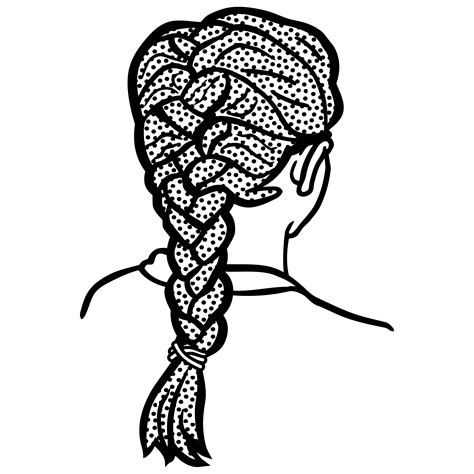French Braid Lineart By Frankes A Line Art French Braid On Openclipart French Braid