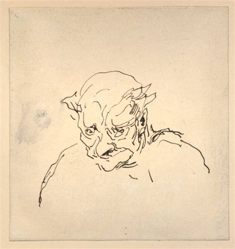 Honoré Daumier Head And Shoulders Of An Old Man Méphisto 1823 79