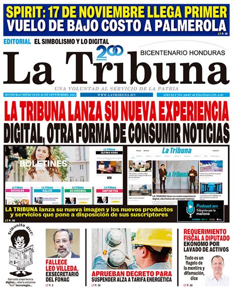 La Tribuna Lanza Su Nueva Experiencia Digital Otra Forma De Consumir Noticias Diario La Tribuna