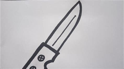 CÓmo Dibujar Un Cuchillo Comment Dessiner Un Couteau How To Draw A