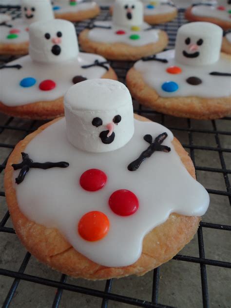 Melted Snowman Biscuits Be A Fun Mum