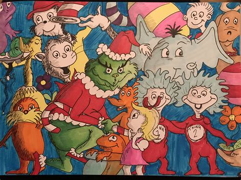 Dr seuss character coloring pages printable characters � skywarn.info #596895. Dr Seuss Christmas Character Collage by Belasta on Newgrounds