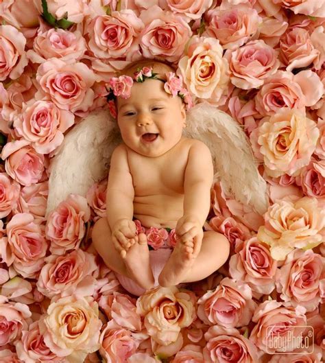 Baby Among The Roses Baby Girl Photography Newborn Baby Girl